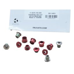 Kit suruburi foaie bicicleta 4x3 aluminiu/otel rosu SRAM