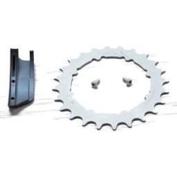 Foaie cu ghidaj lant HammerSchmidt 24T argintiu pentru transmisie MTB