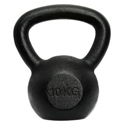 Kettlebell din otel 10 kg, negru, pentru antrenamente de forta si fitness