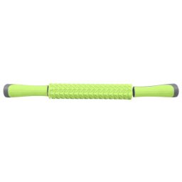 Bara de masaj Rollsoft verde din spuma EVA, 53 cm, manere ergonomice
