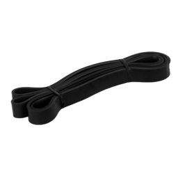 Banda elastica fitness neagra 208 cm, rezistenta 23-56 kg