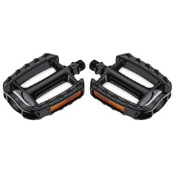 Pedale bicicleta VP-898 9/16 cu bile si reflectori, negre
