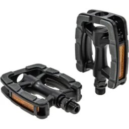 Pedale bicicleta Marwi SP-822 reflectorizante, set stanga-dreapta, negre