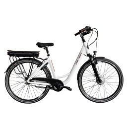 Bicicleta electrica Devron 28120 VCN7, 28 inch, marimea M, alb