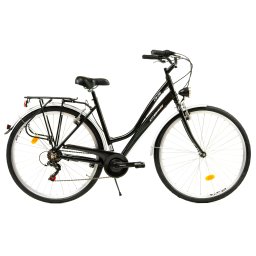 Bicicleta de oras DHS City 28001, 28 inch, marimea L, negru