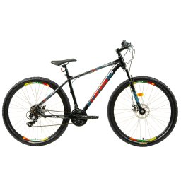 Bicicleta MTB DHS 2905 29 inch, marime M, negru-rosu, 21 viteze