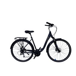 Bicicleta trekking Kreidler 28 inch, marimea M, negru, cadru aluminiu