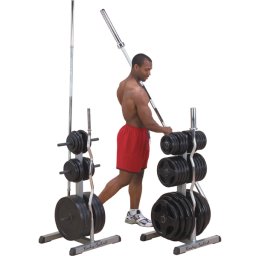 Suport greutati olimpice si bare Body-Solid GOWT, 450 kg, argintiu