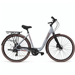 Bicicleta trekking Kreidler 28 inch, marimea M, gri, 8 viteze
