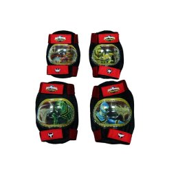 Aparatori pentru role copii Super Rangers, set protectie genunchiere si cotiere S/M