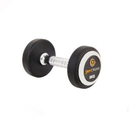 Gantera cauciucata 6 kg Sportmann pentru fitness acasa si sala