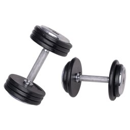 Gantera fixa profesionala 45 kg inSPORTline, din fonta si otel