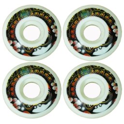 Roti skateboard Sportmann 52 mm din silicon, set 4 bucati, alb