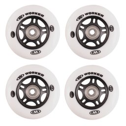 Roti pentru role WORKER 80 mm cu rulmenti ABEC-7 Chrome, set 4 buc