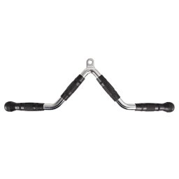 Adaptor triceps pentru scripete inSPORTline A432, otel cu prindere anti-alunecare