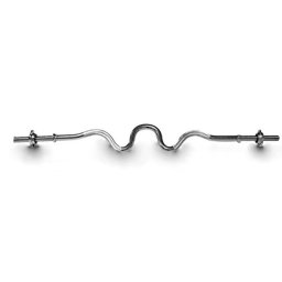Bara tricepsi EZ Curl 120 cm, 30 mm, cu filet si sigurante, Sportmann