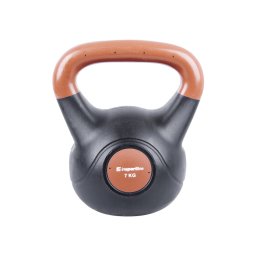 Gantera kettlebell inSPORTline Vin-Bell Dark 7 kg, neagra