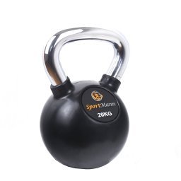 Kettlebell cauciucat 20 kg Sportmann, cu maner cromat ergonomic