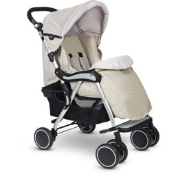 Carucior sport pliabil Plebani City bej, usor, cu husa ploaie