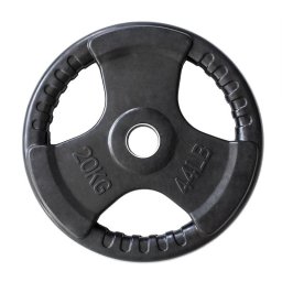 Disc greutate cauciucat HMS TOK 20 kg, gaura 51 mm, cu manere