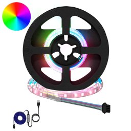 Banda LED 2 pcs Negru si transparent 250 mm Cupru si Plastic GartenMobel Dekor