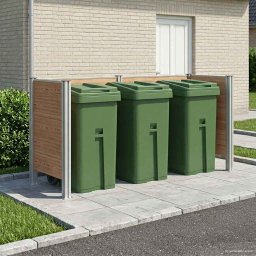 Imprejmuire pentru Cos de Gunoi Maro 237 x 85 x 115 cm GartenMobel Dekor