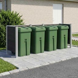 Imprejmuire pentru Cos de Gunoi Gri 315 x 85 x 115 cm GartenMobel Dekor