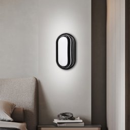 Aplica LED exterior AX322/270BK, 3000K, IP65, negru-alb