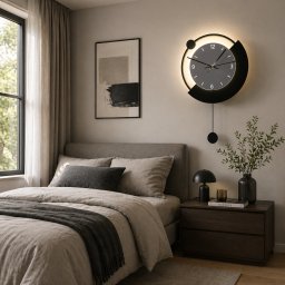 Aplica LED decorativa ARC Ø30 cm, 3 temperaturi de lumina, negru