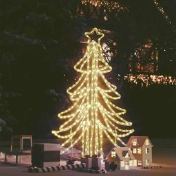 Figurina brad de Craciun pliabil LED, alb cald, 87x87x93 cm GartenMobel Dekor