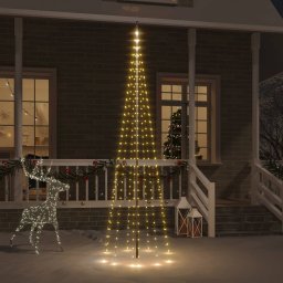 Brad de Craciun pe catarg, 310 LED-uri, alb cald, 300 cm GartenMobel Dekor