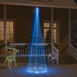 Brad de Craciun pe catarg, 310 LED-uri, albastru, 300 cm GartenMobel Dekor