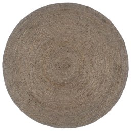 Covor lucrat manual, gri, 210 cm, iuta, rotund GartenMobel Dekor