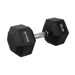 Gantera hexagonala cauciucata 40 kg Sportmann pentru fitness si forta
