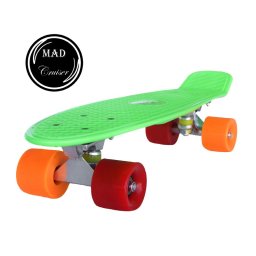Penny board Mad Cruiser Original verde, compact, cu rulmenti ABEC 7