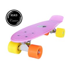 Penny board roz Mad Cruiser Original cu rulmenti ABEC 7, 57 cm
