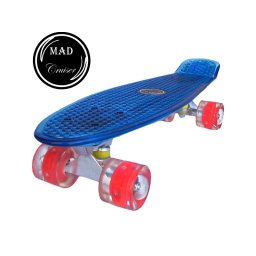 Penny Board cu LED Mad Cruiser albastru, compact si rezistent