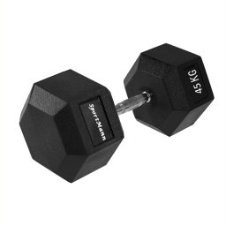 Gantera hexagonala cauciucata 45 kg Sportmann pentru forta si fitness