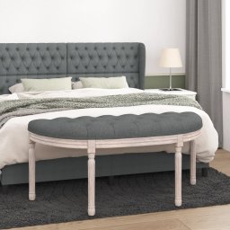 Banca, gri închis, 110,5x45x49 cm, material textil GartenMobel Dekor