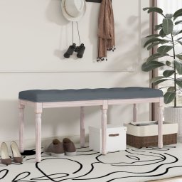 Banca, gri închis, 110x40x49 cm, catifea GartenMobel Dekor