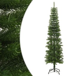 Brad de Craciun artificial slim cu suport, 210 cm, PE GartenMobel Dekor