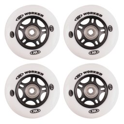 Set 4 roti role WORKER 84 mm cu rulmenti ABEC-9 Chrome, 82A