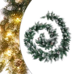 Ghirlanda de Craciun cu lumini LED, verde, 2,7 m, PVC GartenMobel Dekor