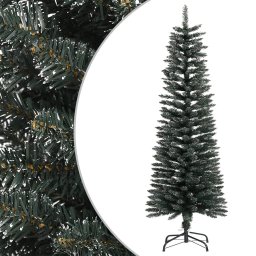 Brad de Craciun artificial slim cu suport, verde, 120 cm, PVC GartenMobel Dekor