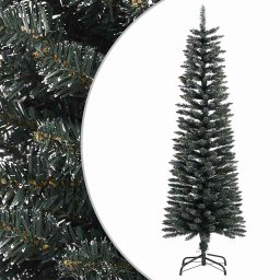 Brad de Craciun artificial slim cu suport, verde, 150 cm, PVC GartenMobel Dekor