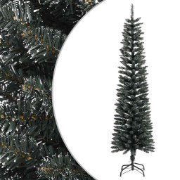 Brad de Craciun artificial slim cu suport, verde, 180 cm, PVC GartenMobel Dekor