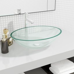 Chiuveta, transparent, 50x37x14 cm, sticla GartenMobel Dekor