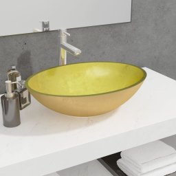 Chiuveta din sticla, auriu, 50x37x14 cm GartenMobel Dekor