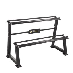 Stand pentru gantere HMS STR20 cu 2 niveluri, capacitate 500 kg, negru