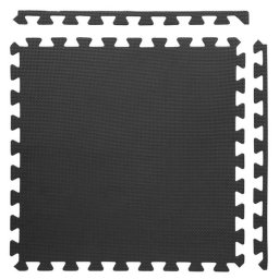 Covor protectie puzzle fitness HMS MP10, EVA 10 mm, 4 piese, negru